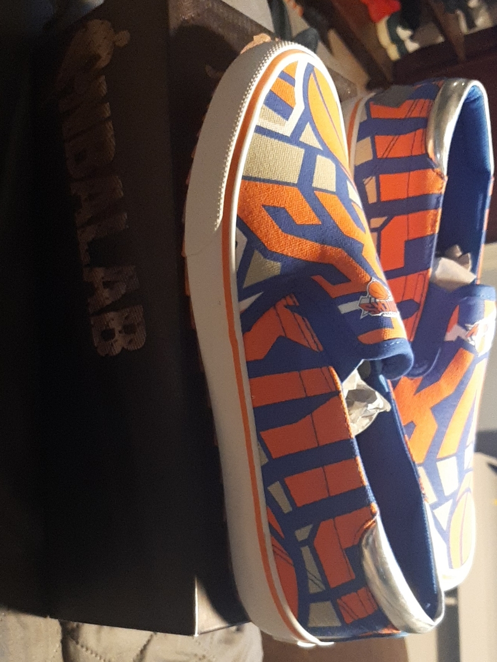 New York Knicks Men's Slip-On Loafers in Blue & Orange - NYK Inspired